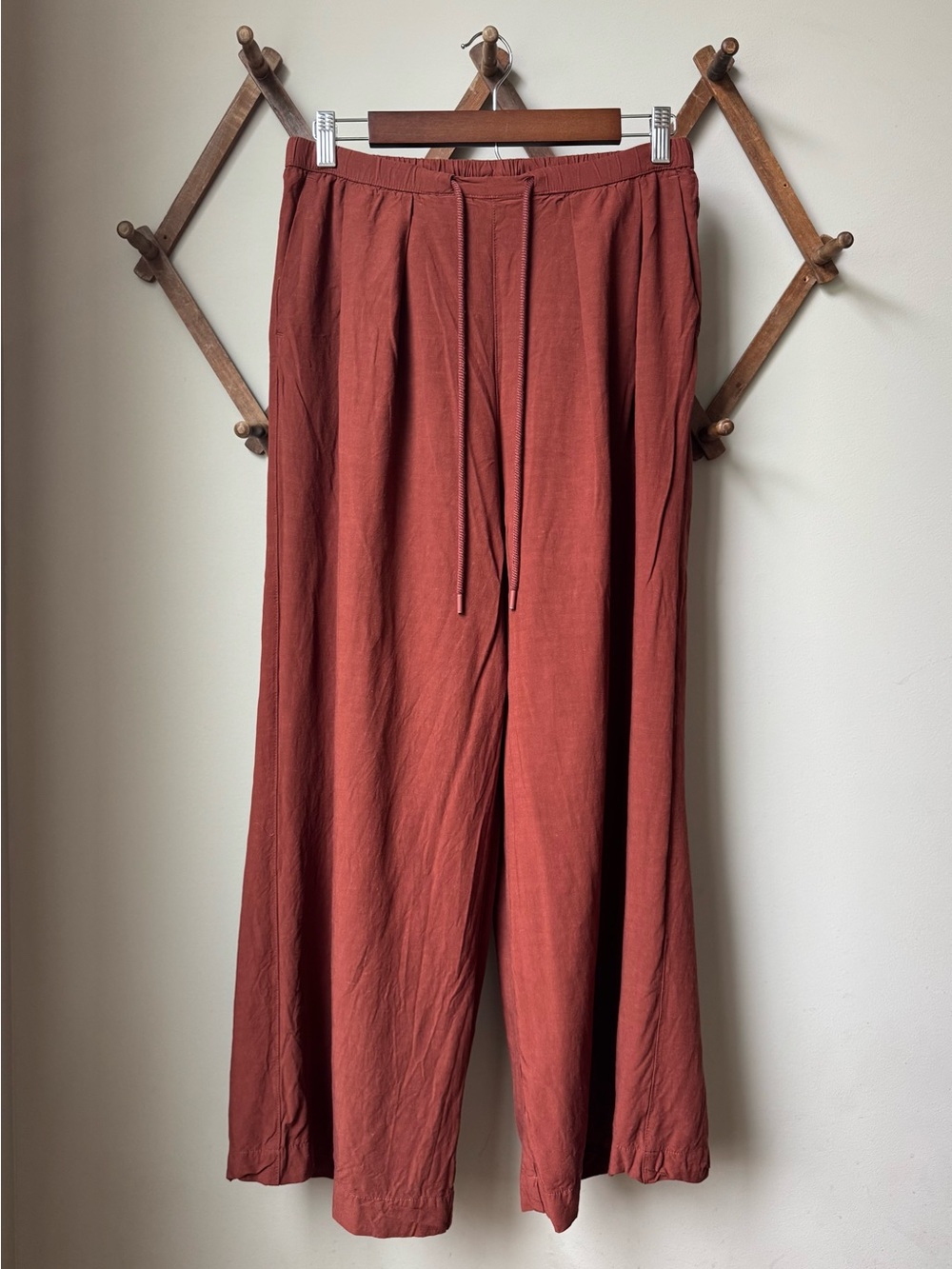 Calia Pleated Drawstring Wide Leg Pants Size Small